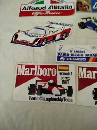 Lote Pegatinas Coches Rally y F1