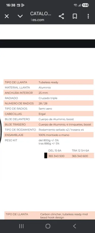 Llantas Ruedas bicicleta 29 BH Evo  NUEVAS a estre