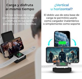 Cargador KSIX 3 en 1 Inalámbrico