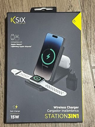 Cargador KSIX 3 en 1 Inalámbrico
