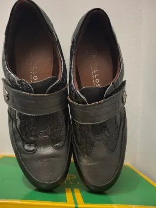 Zapatos de piel Negros y Plateados