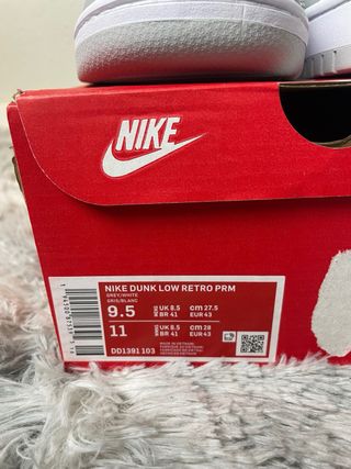 Nike Dunk Low Retro PRM Gris/Blanco