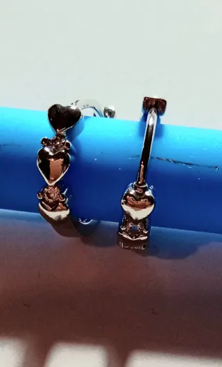 Anillo Plata Corazones y Circonita