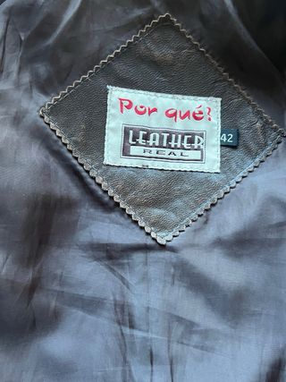 Cazadora Piel Marrón Talla 42