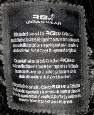 Chaqueta de Piel Beige y Negra