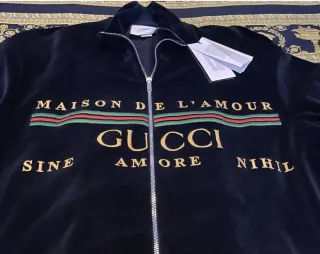 Chaqueta Gucci Terciopelo Negra Talla M