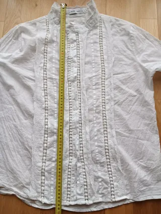 Blusa T.XXL Glowrias blanca Mujer