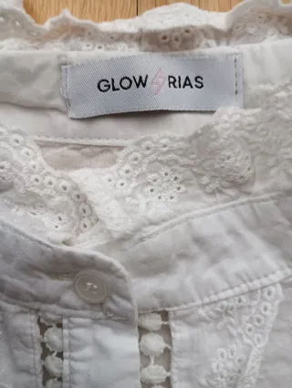 Blusa T.XXL Glowrias blanca Mujer