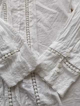 Blusa T.XXL Glowrias blanca Mujer