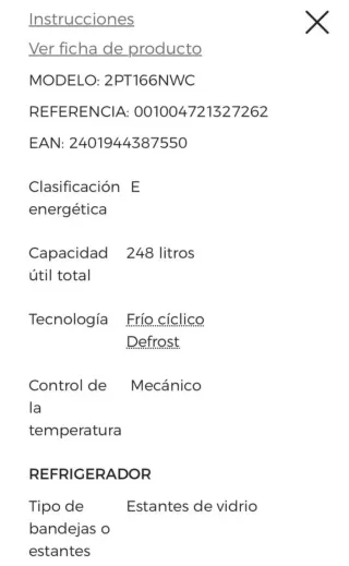 Frigorífico Saivod 2 puertas ( tiene año y medio)