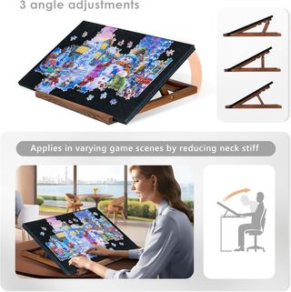 CABALLETE PLEGABLE DE MADERA PARA MONTAR PUZZLES