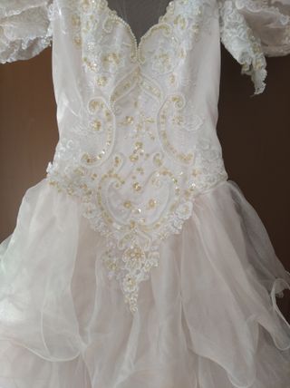 Vestido de Novia Talla 40 Rosa y Blanco
