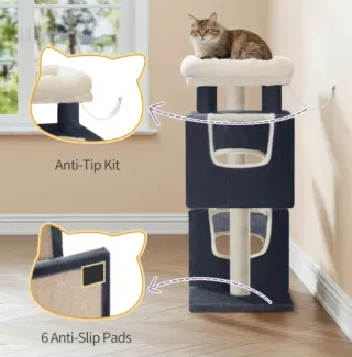 Árbol Rascador Gato 75cm múltiples plataformas