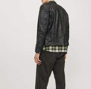Chaqueta Cuero Jack & Jones Negra Talla L