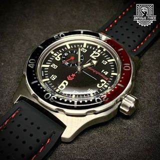 Vostok Komandirskie Aut. Black&Red baquelita nuevo