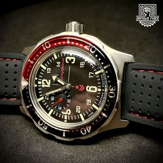 Vostok Komandirskie Aut. Black&Red baquelita nuevo