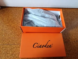 Sandalias tacón negras brillantes talla 36