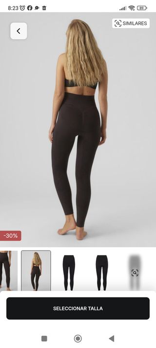 Leggings moldeadores postparto marrones