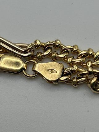 Esclava Figaro de Oro de 18k. Peso: 7.54 gr.