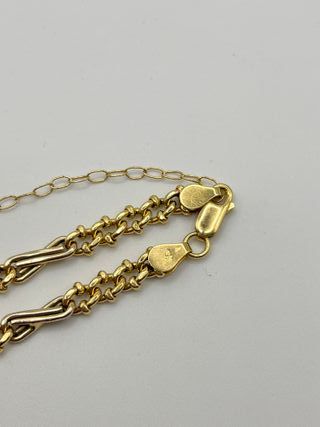 Esclava Figaro de Oro de 18k. Peso: 7.54 gr.