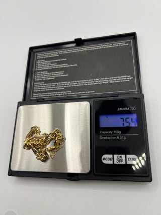 Esclava Figaro de Oro de 18k. Peso: 7.54 gr.