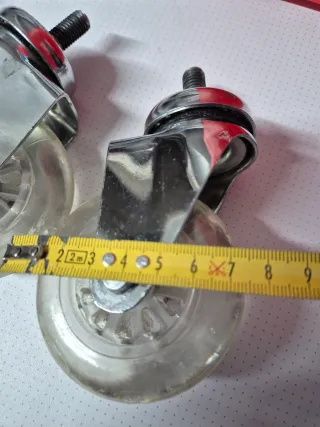 Set 4 Ruote Girevoli Trasparenti