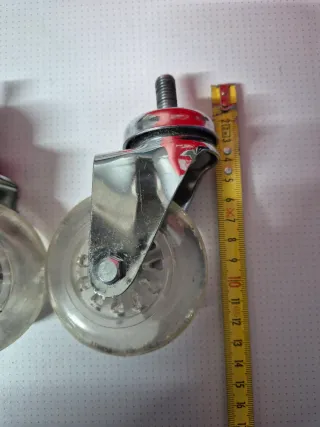 Set 4 Ruote Girevoli Trasparenti