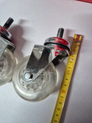 Set 4 Ruote Girevoli Trasparenti