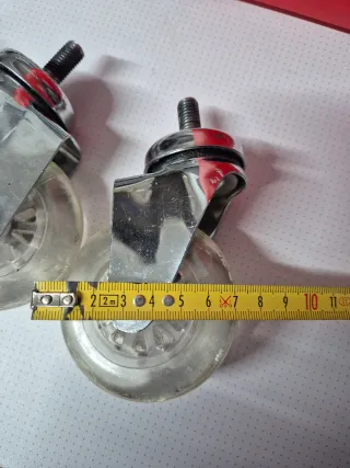 Set 4 Ruote Girevoli Trasparenti