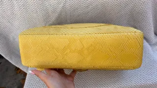 Bolso Chanel Piel Serpiente Amarillo