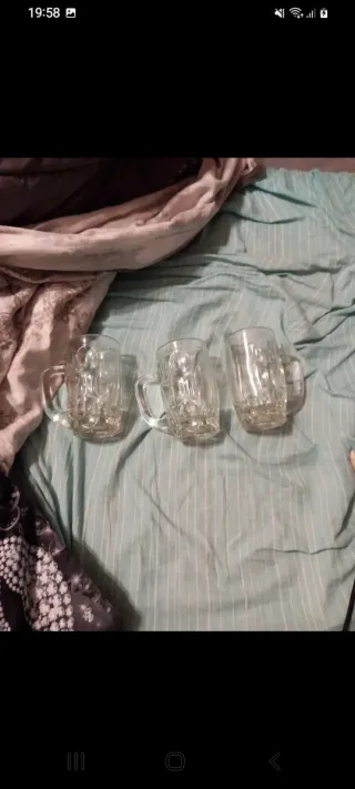 3 Bicchieri Birra Vetro