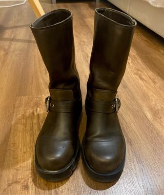 Botines Zara Marrones con Hebillas