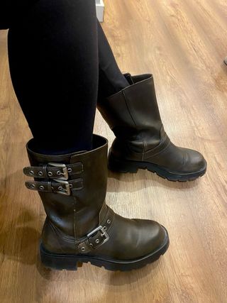 Botines Zara Marrones con Hebillas