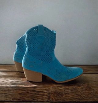 Botines azules de Cowboy