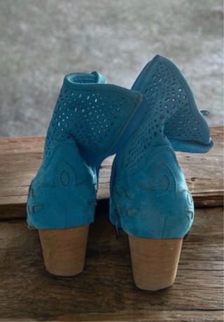 Botines azules de Cowboy