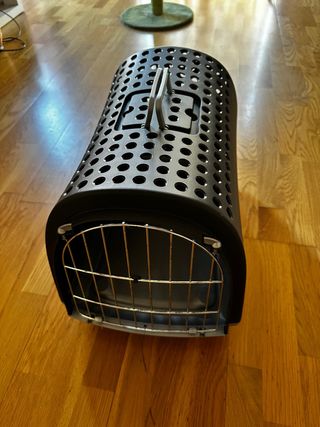 Transportín mascotas mediano-pequeño negro