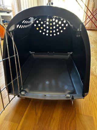 Transportín mascotas mediano-pequeño negro