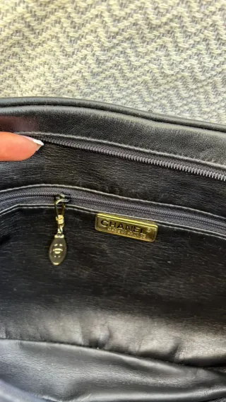 Bolso Chanel Negro Piel Años 80