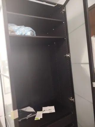 3 Armarios puertas correderas madera y cristal