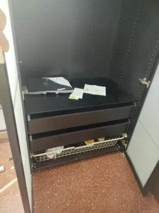 3 Armarios puertas correderas madera y cristal