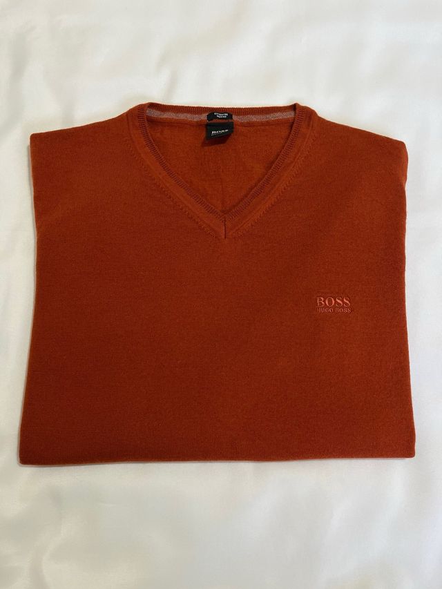 Hugo Boss jersey lana merino teja XXL
