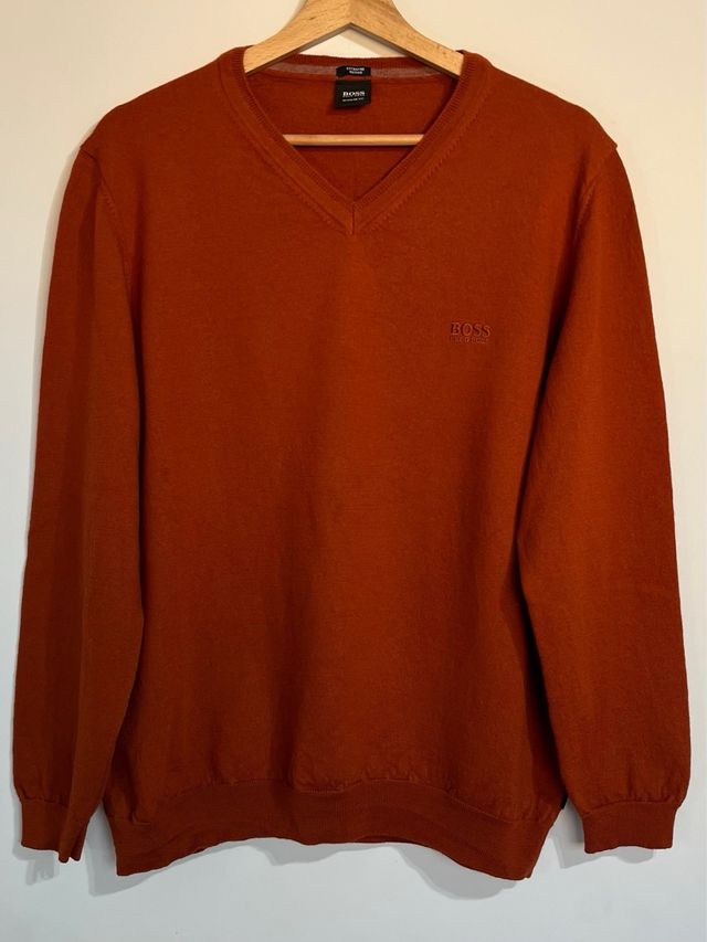 Hugo Boss jersey lana merino teja XXL