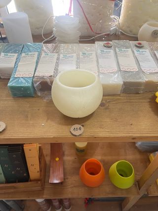 Vela de cera con dibujos navideños