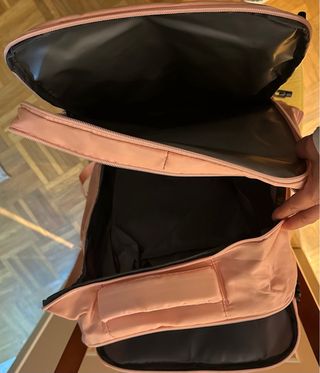 Mochila de viaje rosa