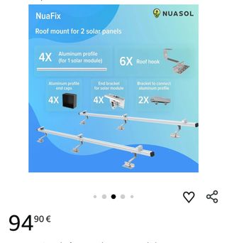 Soporte para colocar placas solares NUASOL