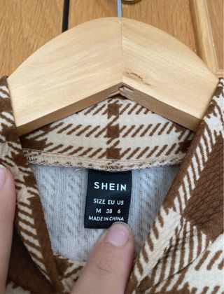 Vestido corto manga corta cuadros