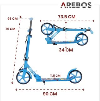 Arebos City Scooter Patinete a Pedales Patinete Regulable