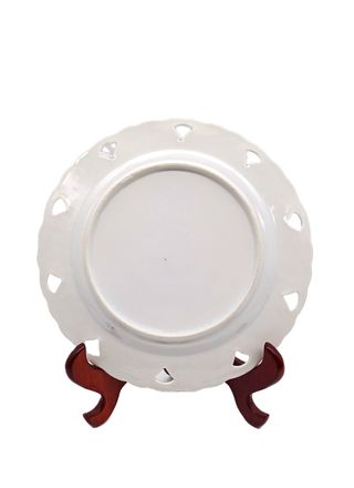 Antico piatto porcellana traforata stile Liberty