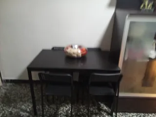 Mueble Comedor Madera y Cristal