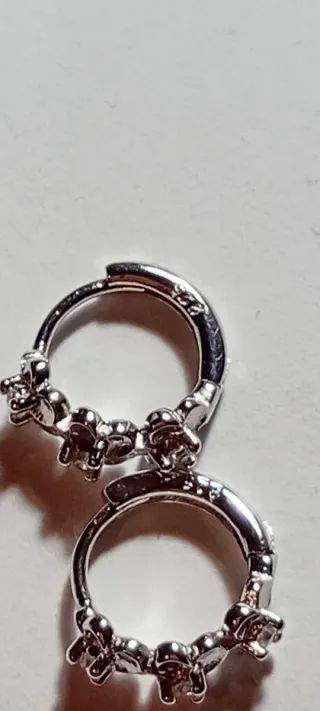 Aros Plata Ley Tres Flores